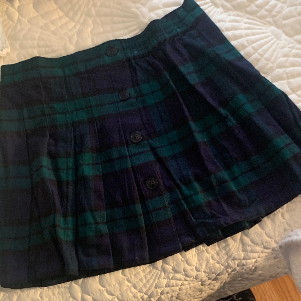 Gap Teen Plaid Button-Front Kids Skirt. Size 12
